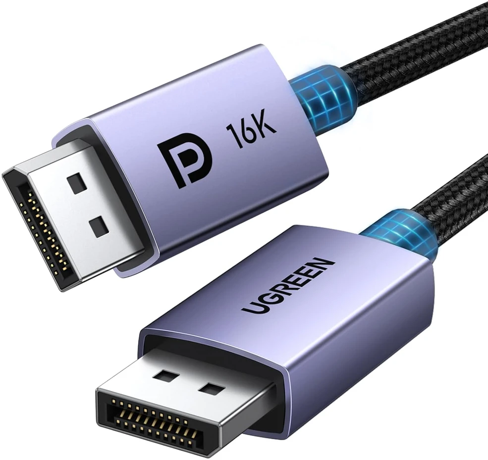 Ugreen DP118 DisplayPort 2.1 cable 2m - pilkos spalvos