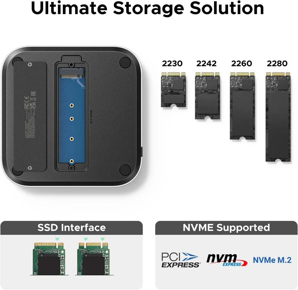 UGREEN USB-C į Mac Mini M4/M4 Pro 11w1 - pilka