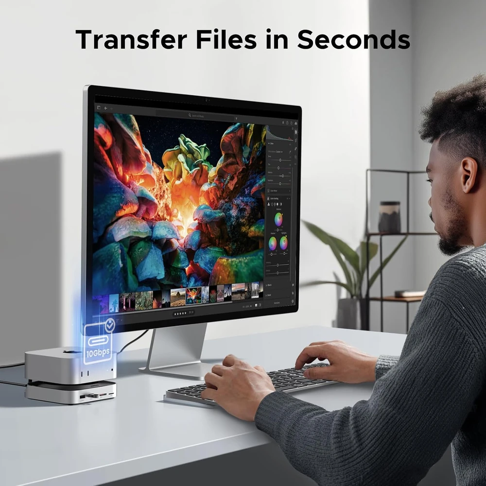 UGREEN USB-C į Mac Mini M4/M4 Pro 11w1 - pilka