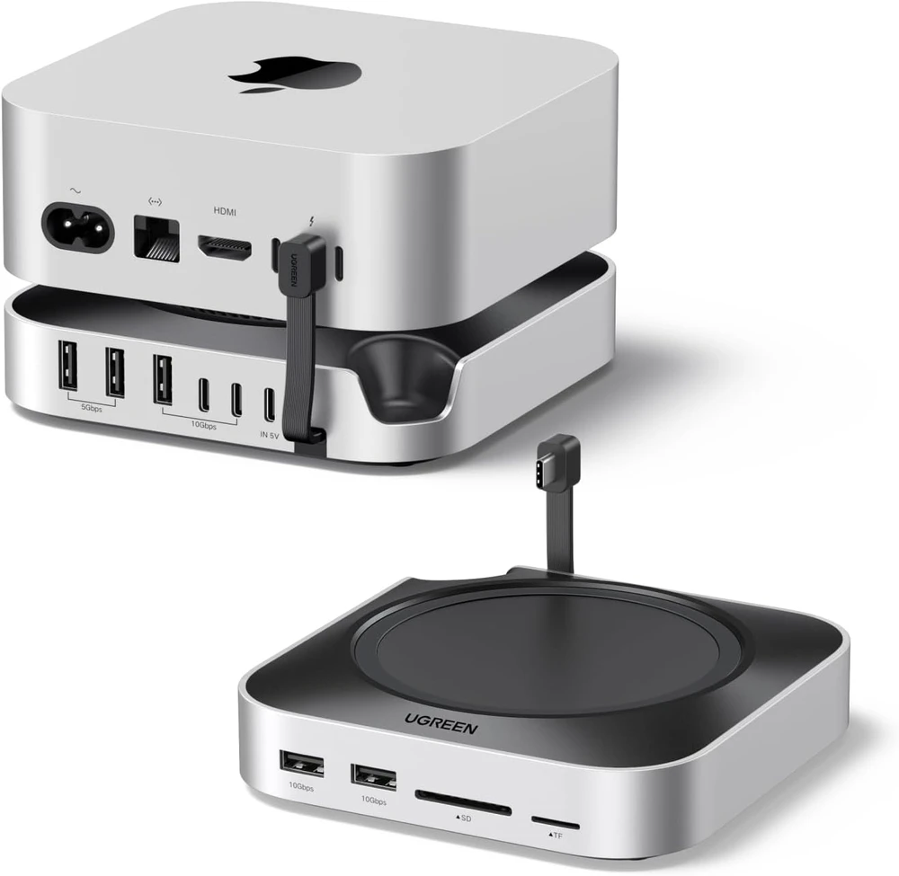 UGREEN USB-C į Mac Mini M4/M4 Pro 11w1 - pilka