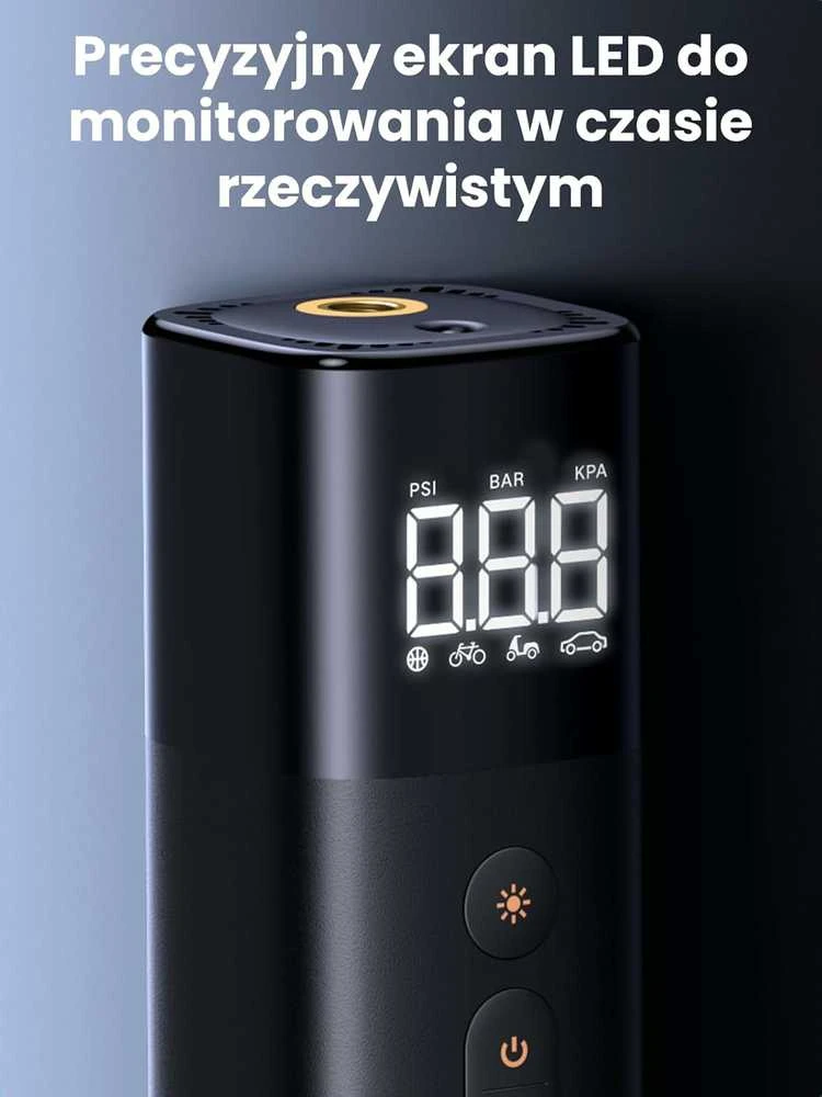 Drėkintuvas Ugreen CD259 oro kompresorius su baterija ir LED apšvietimu - juodas