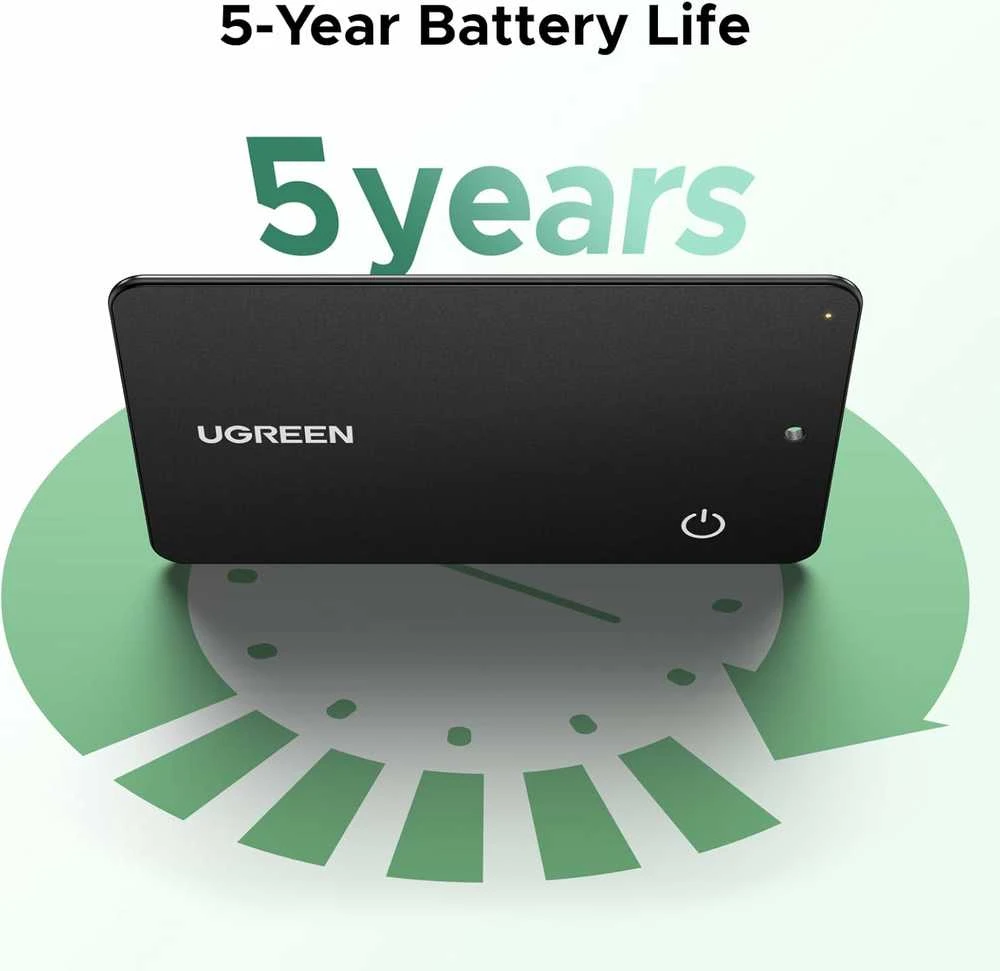 UGREEN FineTrack Slim G Bluetooth lokatorius, IP68, 5 m. baterija, Android