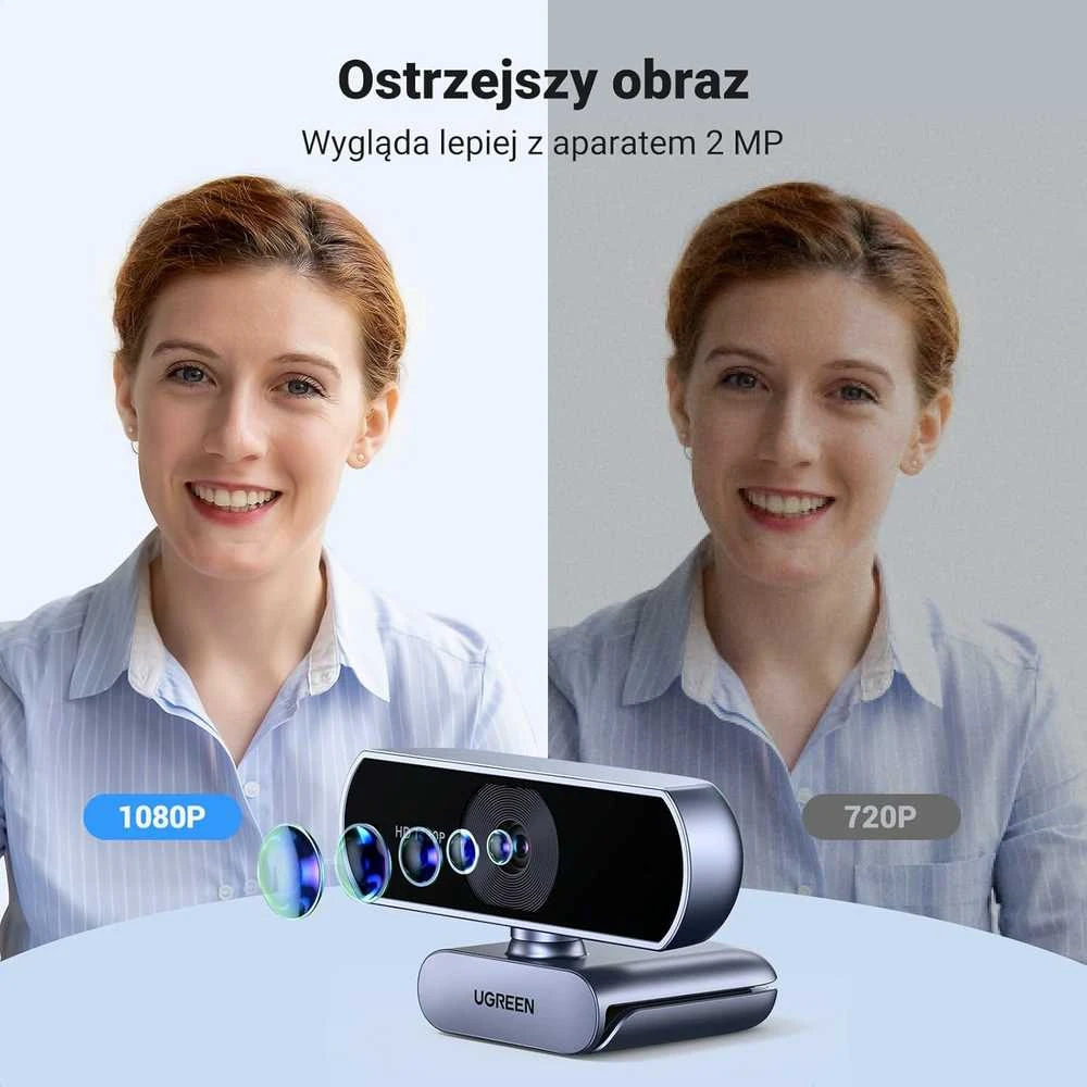 Ugreen Internetinė USB kamera HD 1080p su mikrofonu