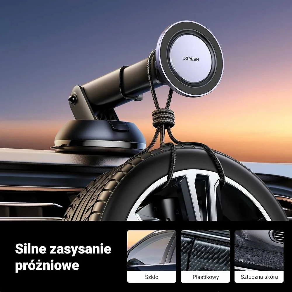 UGREEN magnetinis MagSafe automobilinis telefono laikiklis 2‑in‑1, mėlynas, 25704