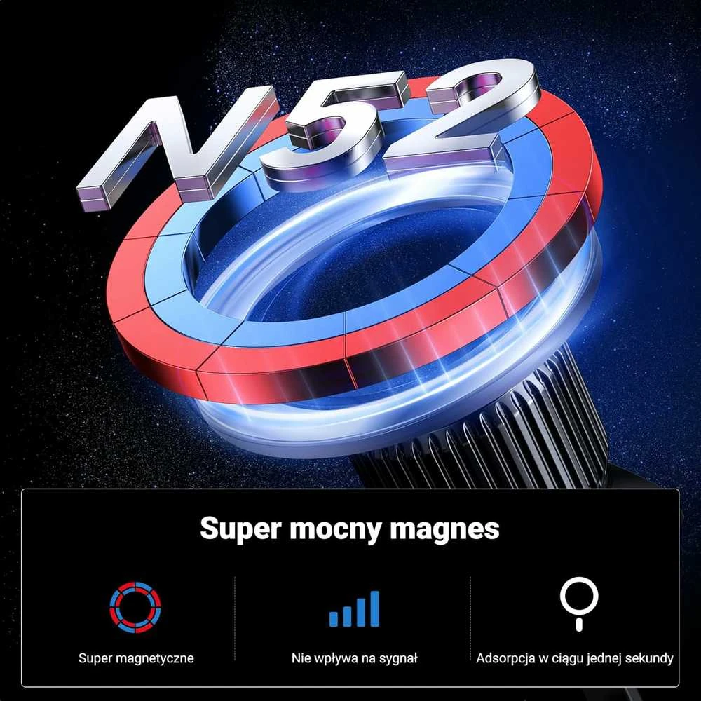 UGREEN magnetinis MagSafe automobilinis telefono laikiklis 2‑in‑1, mėlynas, 25704