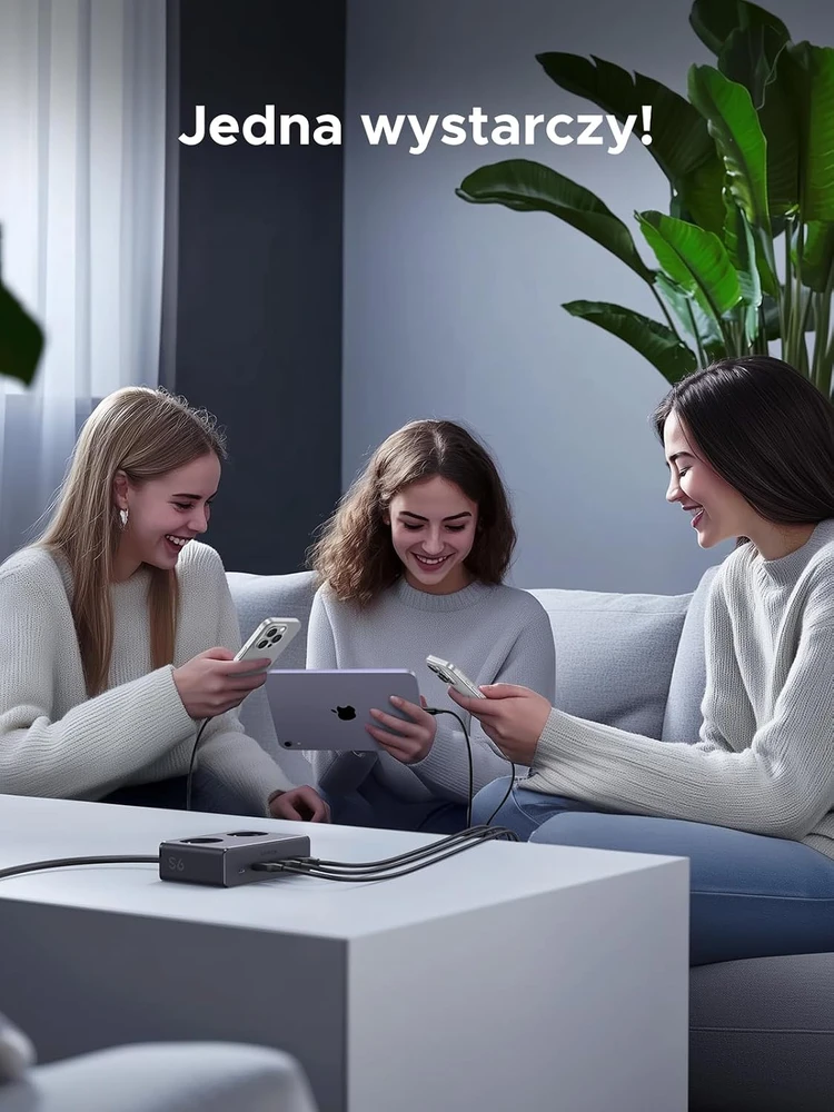 UGREEN maitinimo juosta 6 viename su 2 Schuko lizdais ir USB-C 20 W 45035