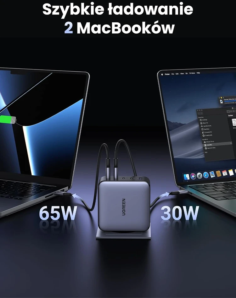 UGREEN Nexode USB-C įkroviklis 100 W su 5 prievadais, GaN, modelis 35536