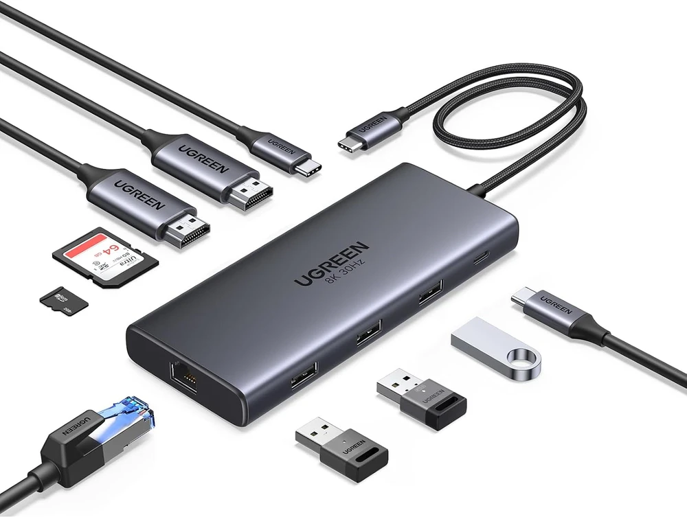 UGREEN "Revodok Pro 210" USB C prijungimo stotelė