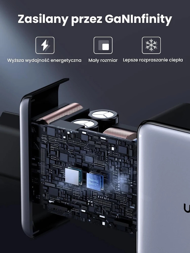 UGREEN sieninis įkroviklis Nexode X 160 W, 3 USB-C, USB-A, PD 3.1, 35040