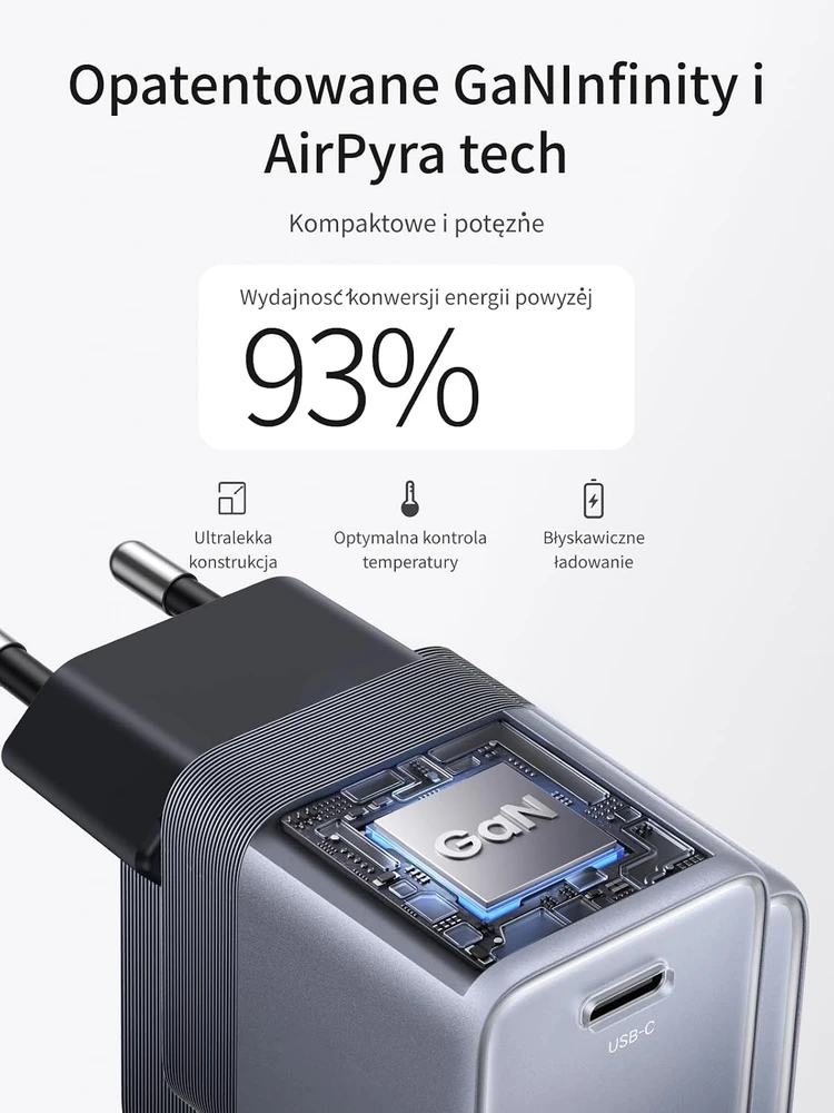 UGREEN tinklo įkroviklis USB-C 45 W su GaN technologija, modelis 95692