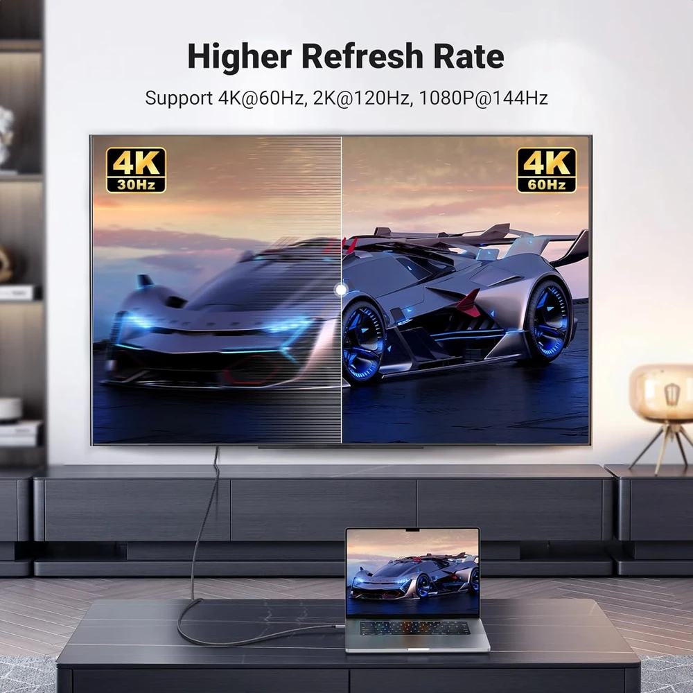 UGREEN USB-C į HDMI laidas 4K 60 Hz, 2 m, Thunderbolt 5/4/3, 50571