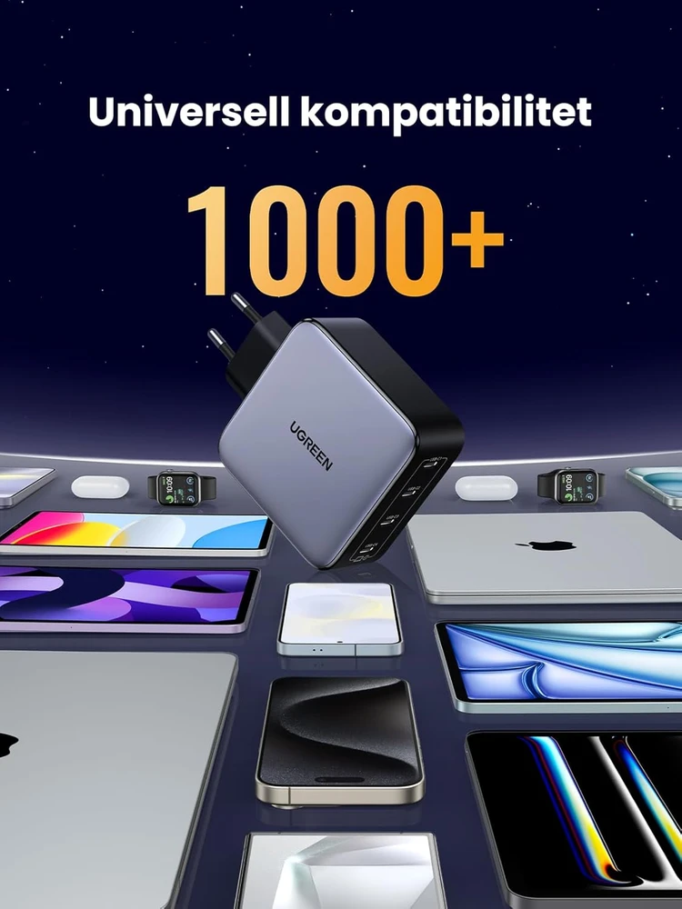UGREEN USB-C įkroviklis 100 W, 4 USB-C lizdai, GaN, PPS, PD, Nexode 35534