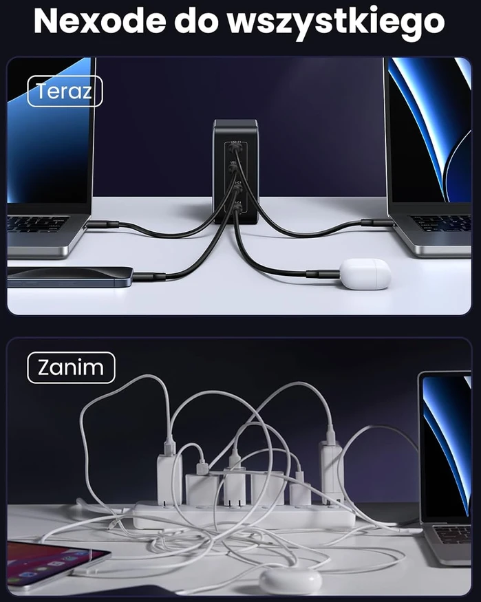 UGREEN USB-C įkroviklis 100 W, 4 USB-C lizdai, GaN, PPS, PD, Nexode 35534