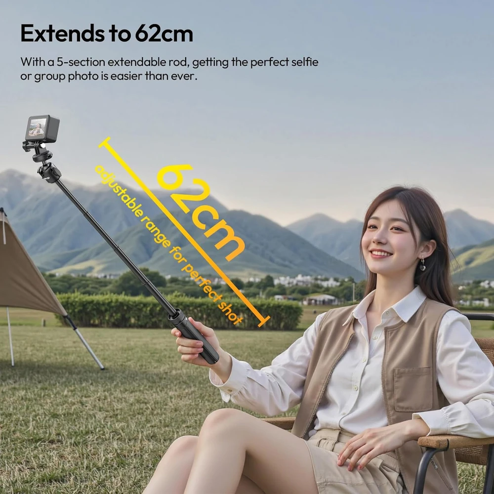 Ulanzi fotoaparato trikojis MT90 CKA 2 viename su greitu atlaisvinimu, 62 cm, 1,5kg keliamoji galia, galvutė 360°
