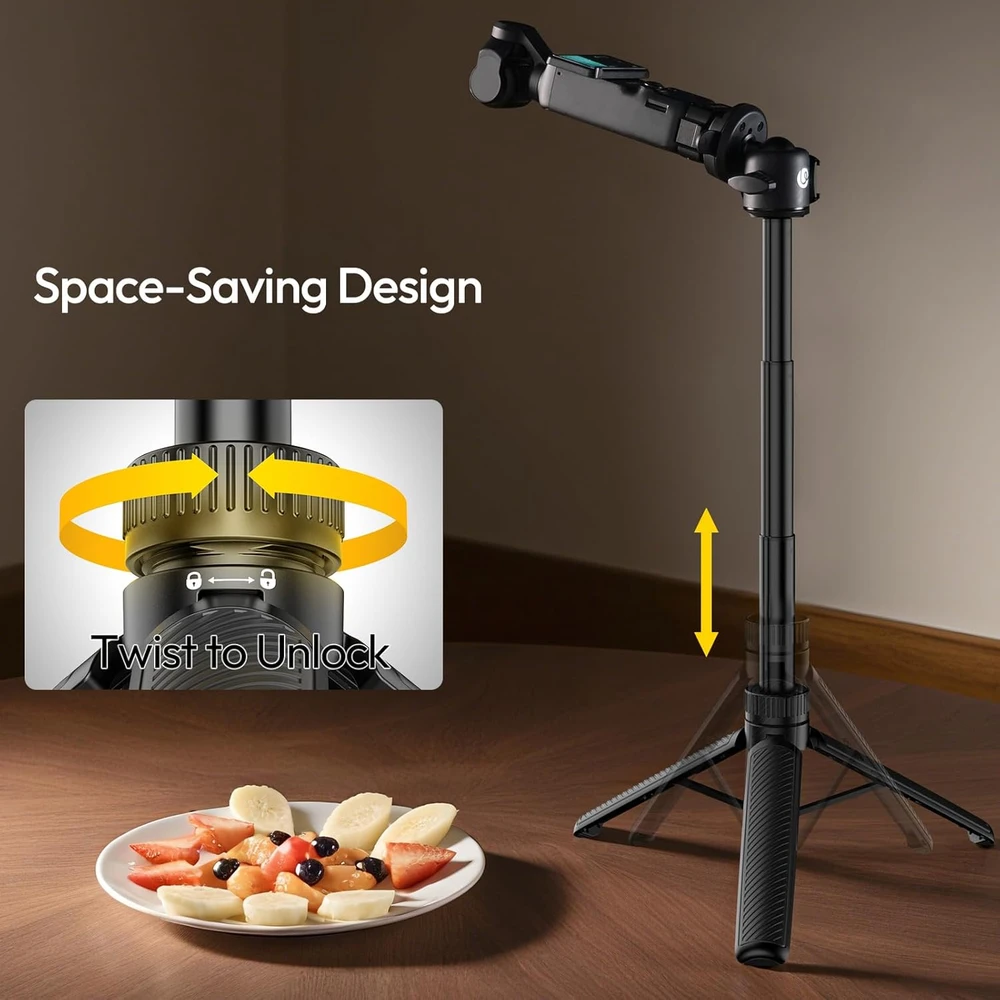 Ulanzi fotoaparato trikojis MT90 CKA 2 viename su greitu atlaisvinimu, 62 cm, 1,5kg keliamoji galia, galvutė 360°