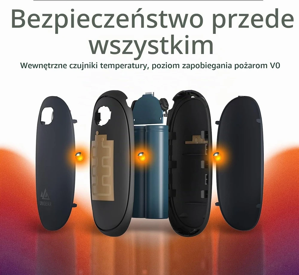 Unigear akumuliatorinis rankų šildytuvas, 5200 mAh, 35–55 °C, HW01