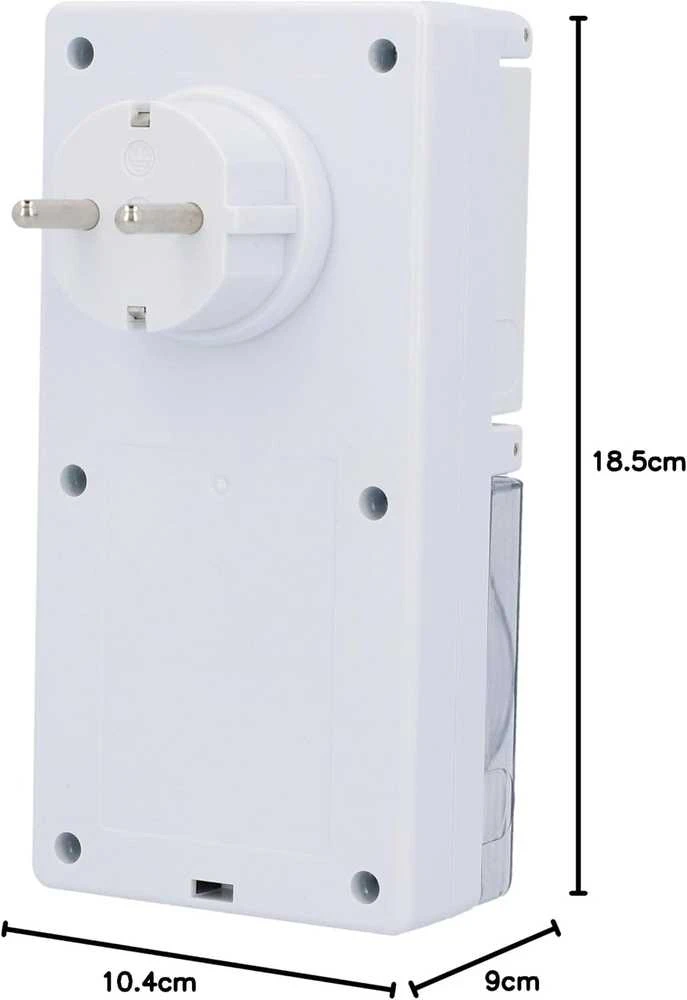 Unitec mechaninis dieninis laikmatis, IP44, 15 min intervalas, analoginis, baltas, 30981:UNITEC
