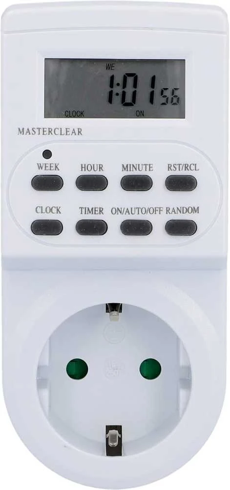 Unitec savaitinis skaitmeninis laikmatis su LCD ekranu, 8 programos, baltas, 30979:UNITEC