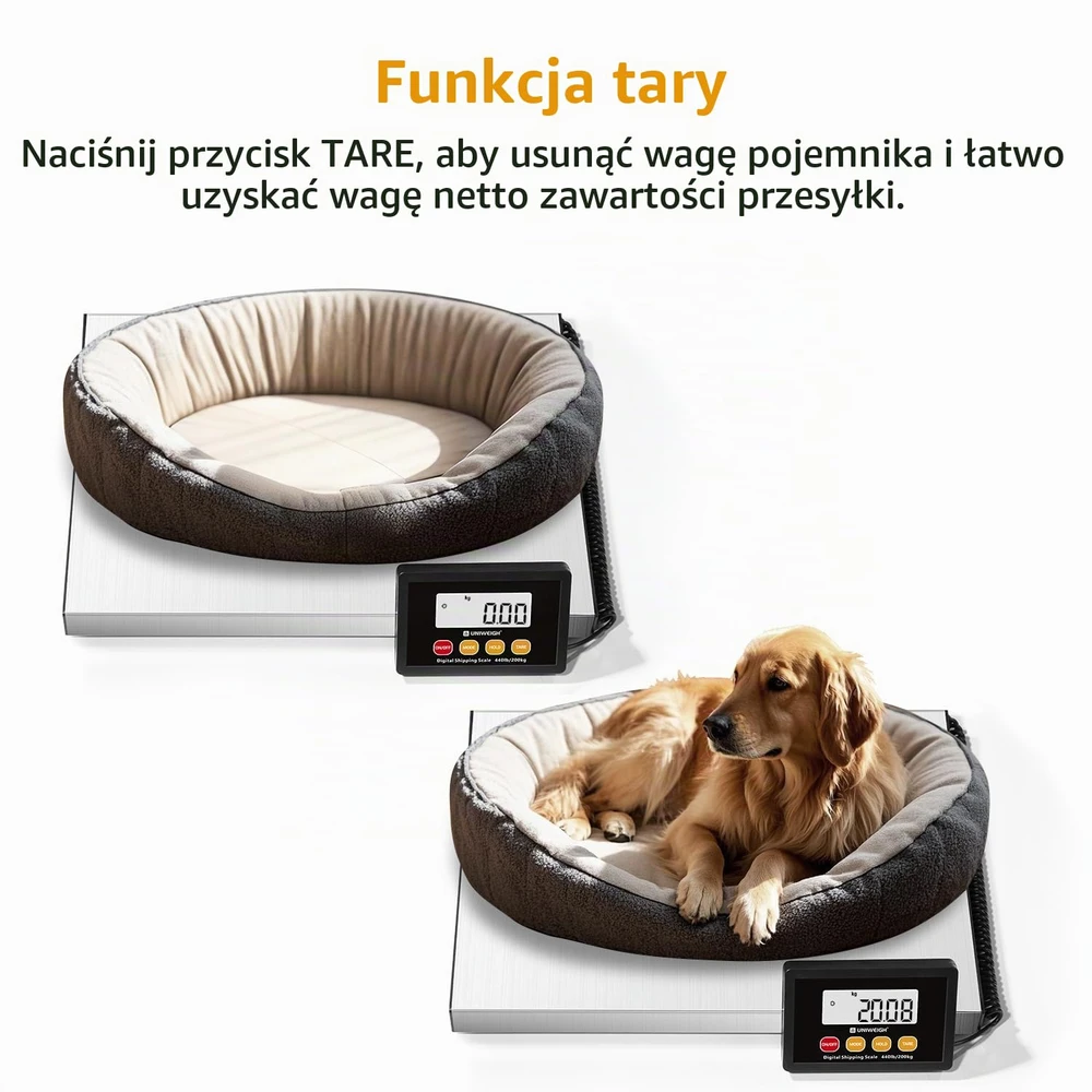 UNIWEIGH pašto svarstyklės 200 kg, 10 g tikslumas, LCD ekranas, UNI-UD-200kg/10g