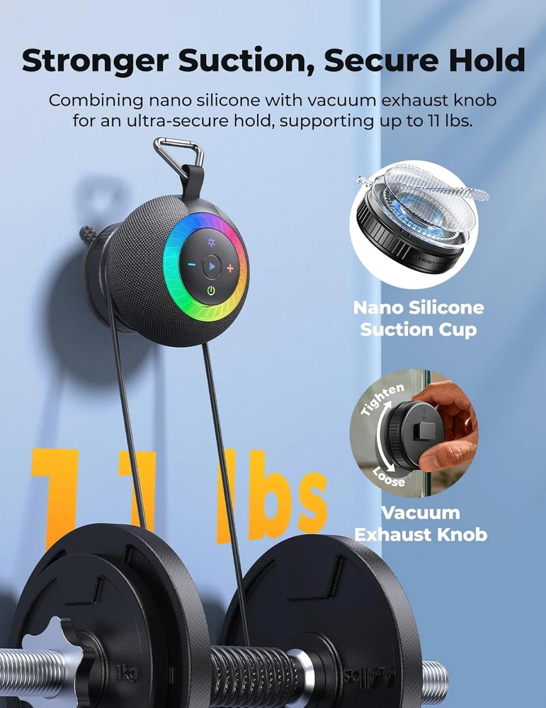 UOHHBOE belaidė Bluetooth kolonėlė IPX7 atspari vandeniui, 15 W, iki iki 24 val. grojimo laikas, RGB, F33