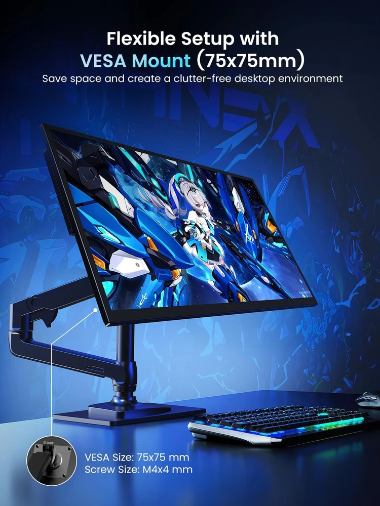 UPERFECT nešiojamasis žaidimų monitorius 18,5 col. FHD IPS 120 Hz 1920 x 1080