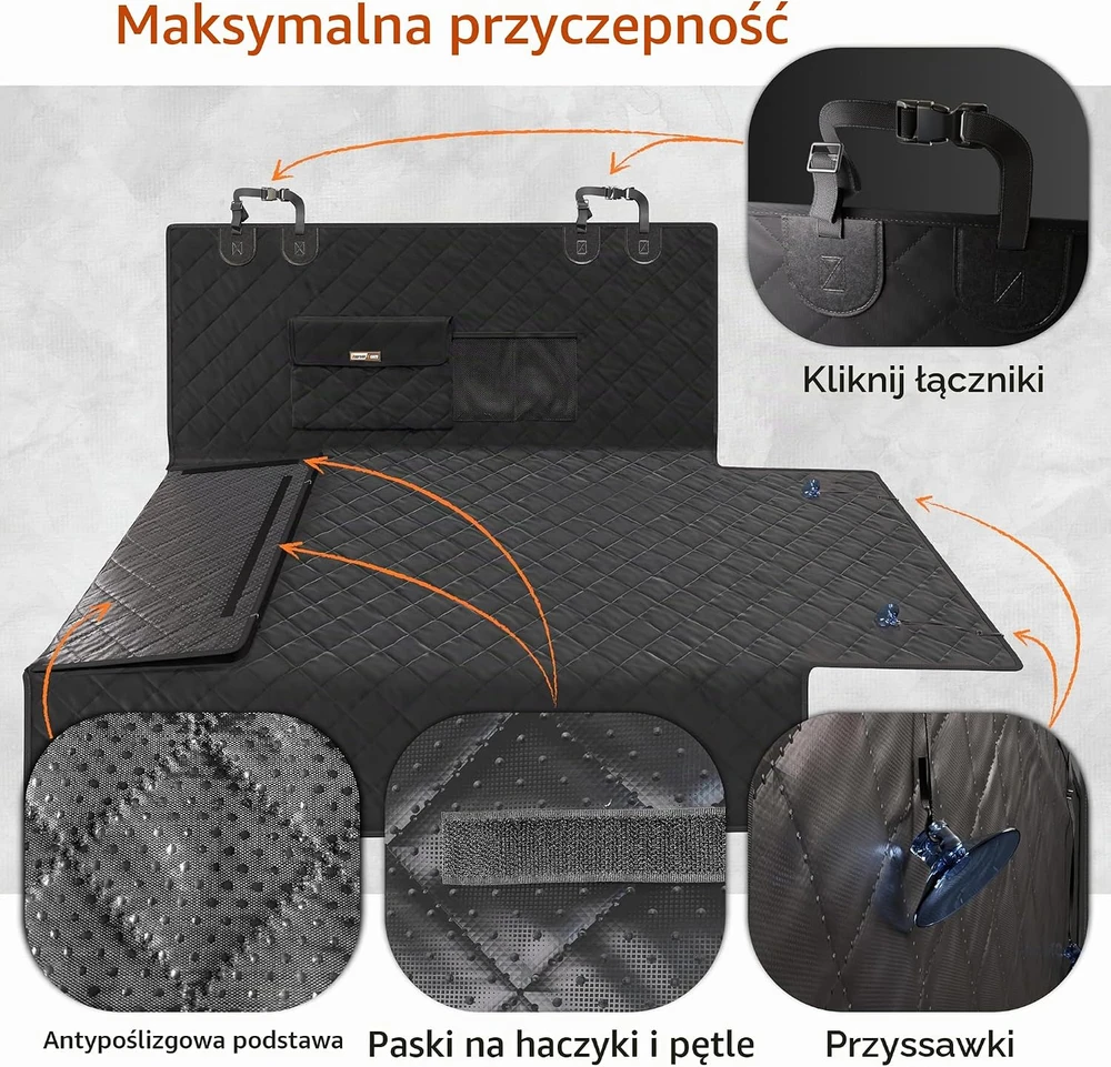 Upgrade4cars automobilio bagažinės kilimėlis šunims su slenksčio apsauga, Dog2