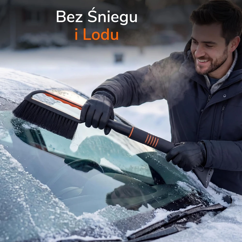Upgrade4cars automobilio stiklų ledo grandiklis su šepečiu iš ABS plastiko WP2
