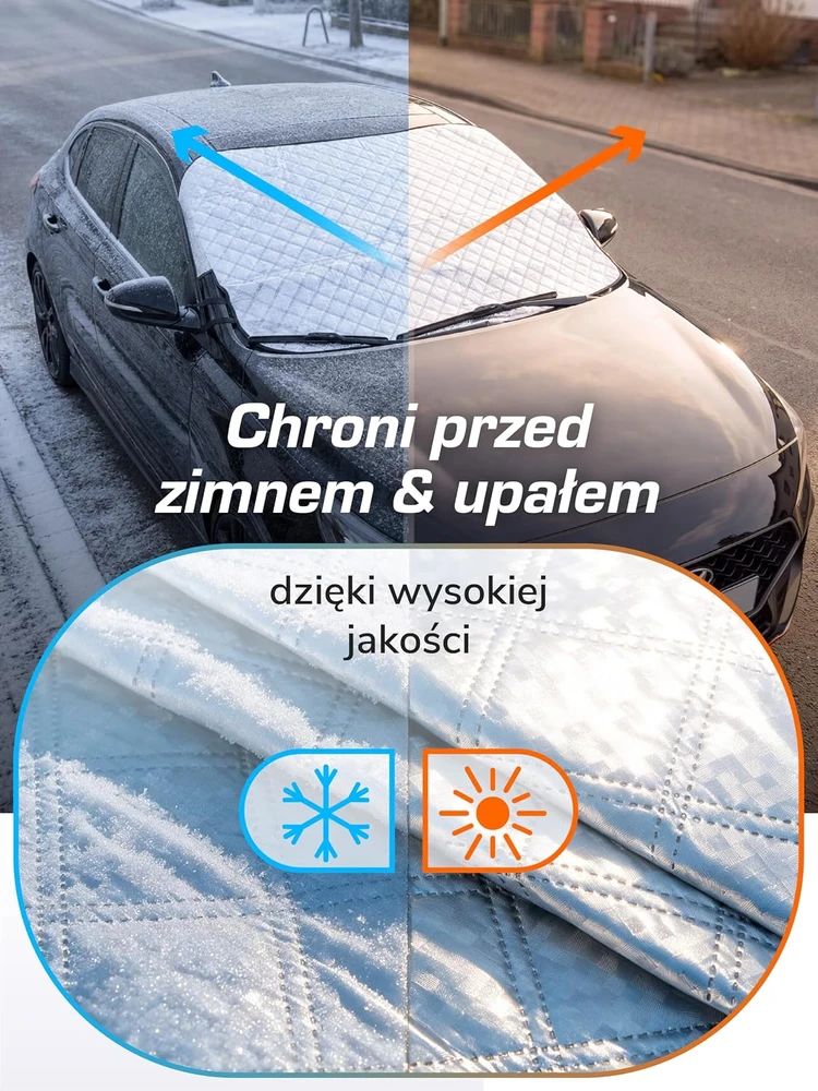Upgrade4cars universali automobilio priekinio stiklo apsauga nuo šalčio ir saulės C3-x