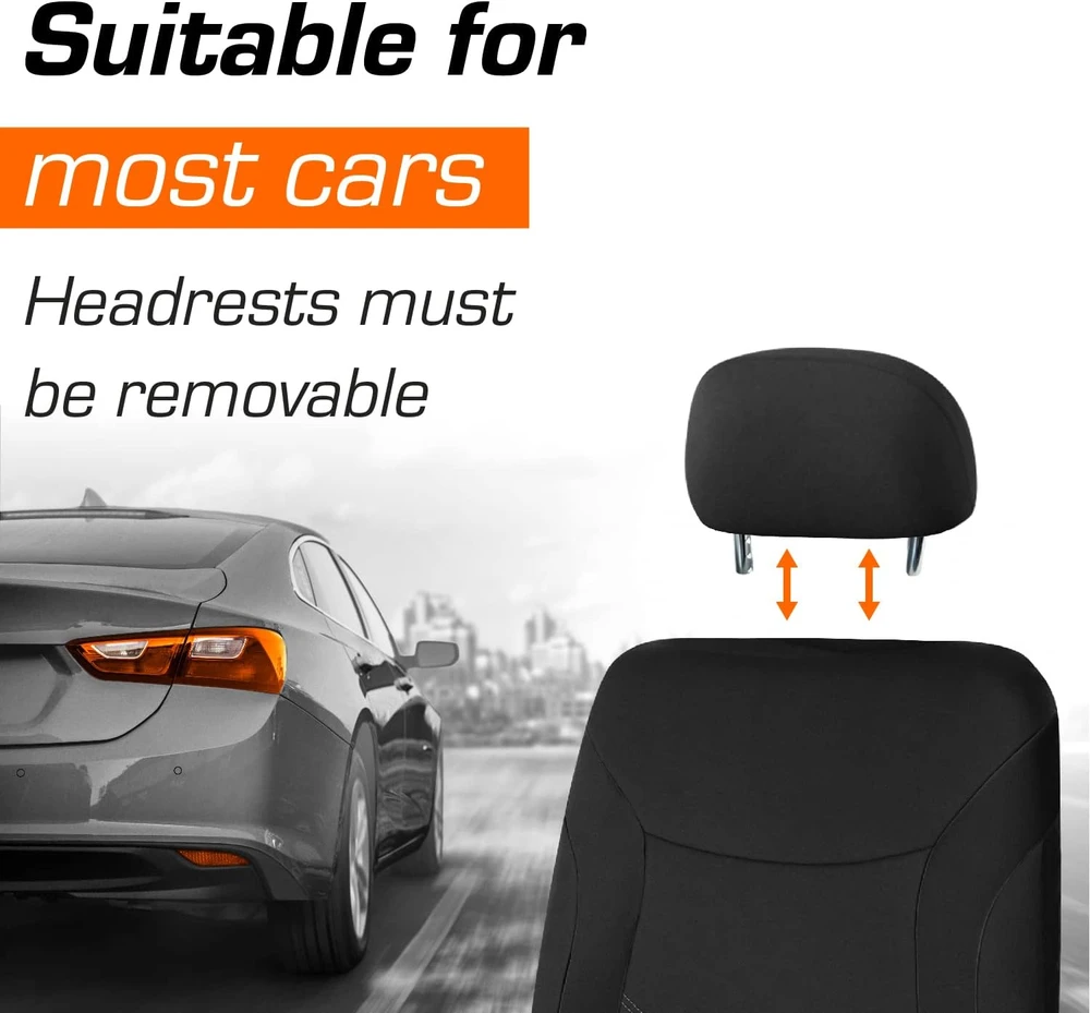 Upgrade4cars universalūs automobilio galvos atramų užvalkalai, poliesteriniai, 2 vnt., K-1