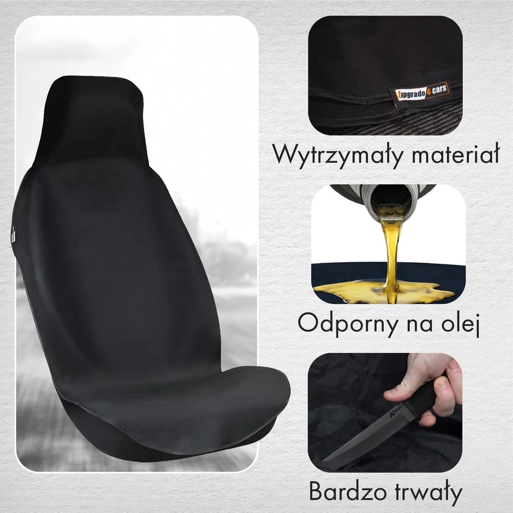 Upgrade4cars vandeniui atsparus universalus priekinių automobilio sėdynių užvalkalas W2