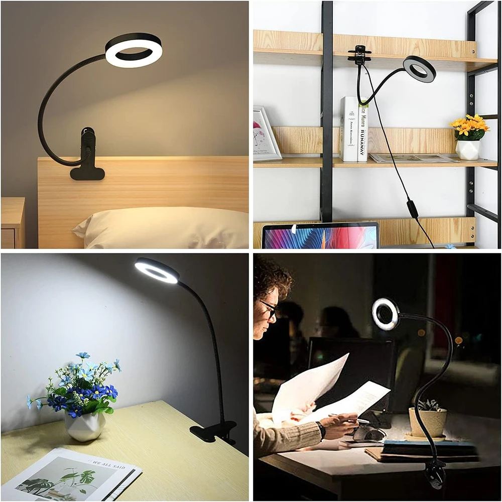 URAQT LED stalinė lempa su spaustuku, 48 LED, USB, 7 W, U4-TLH210325-FBA