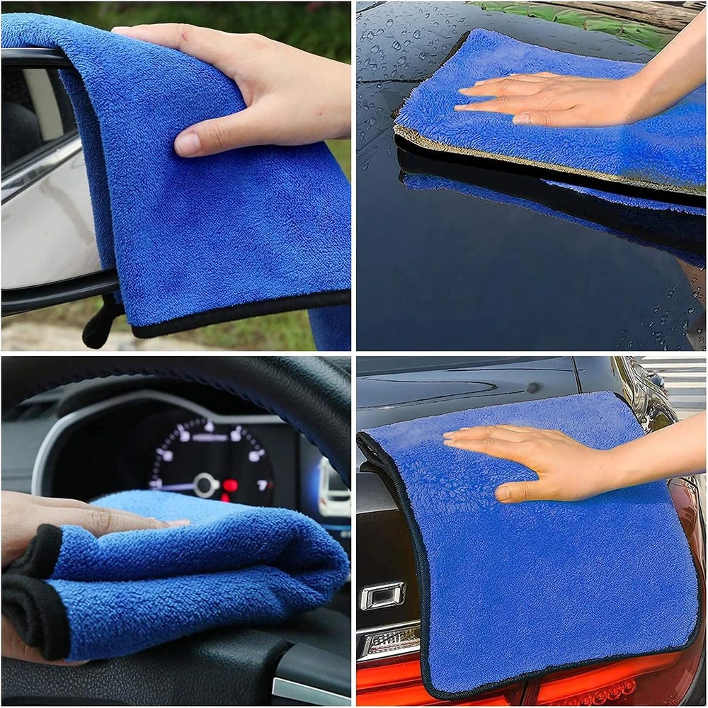 URAQT mikropluošto valymo šluostės automobiliui ir namams, 12 vnt., 40 x 30 cm, storesnės dvigubos