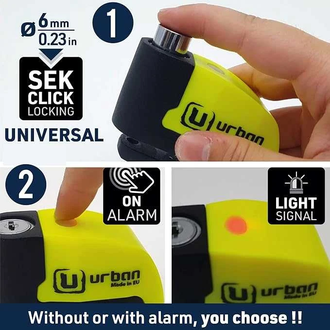 Urban UR6 Diskinis užraktas su signalizacija