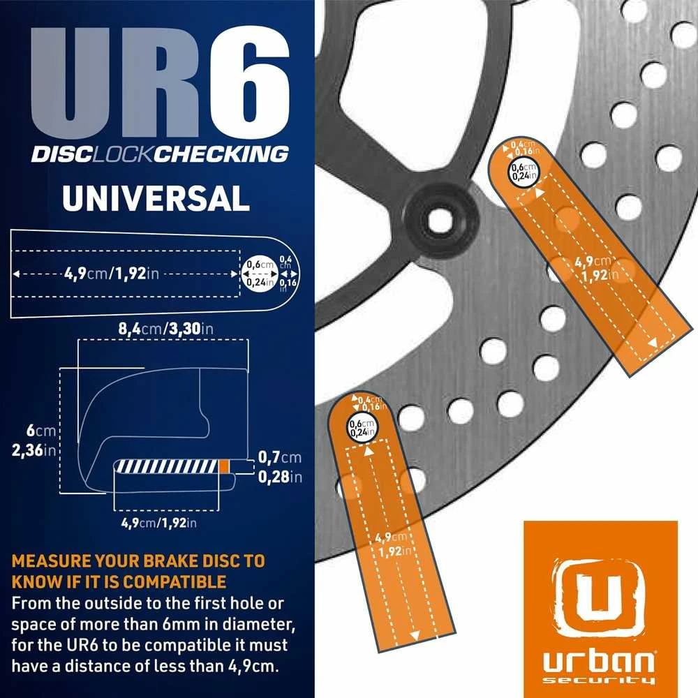 Urban UR6 Diskinis užraktas su signalizacija