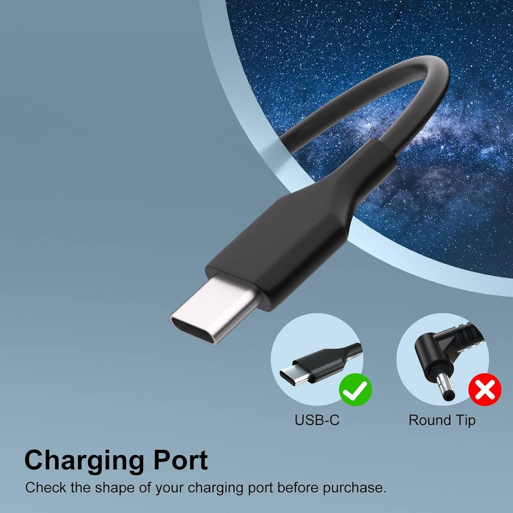USB-C nešiojamojo kompiuterio įkroviklis 100 W, PD, suderinamas su Asus ROG Ally, ZenBook, Vivobook