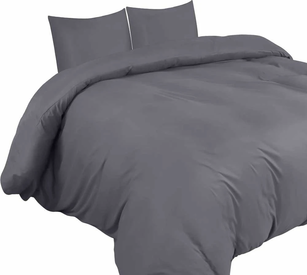 Utopia Bedding antklodės užvalkalų komplektas, 200 x 220 cm mikrofibra, 2 pagalvių užvalkalai, pilki