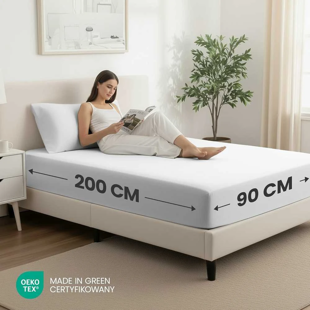 Utopia Bedding mikrofibros paklodžių su guma komplektas, 2 vnt., 90 x 200 cm, balta, 35 cm kišenė