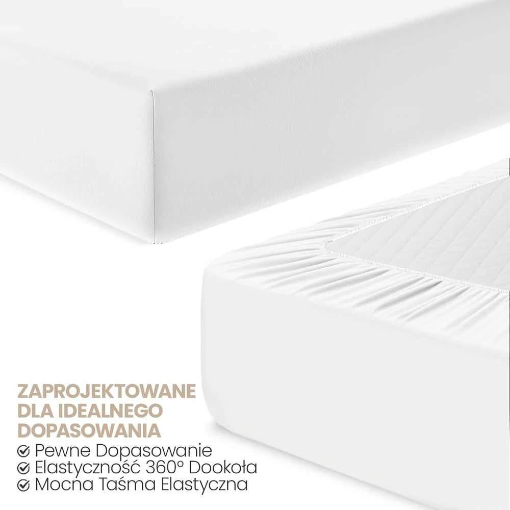 Utopia Bedding mikrofibros paklodžių su guma komplektas, 2 vnt., 90 x 200 cm, balta, 35 cm kišenė