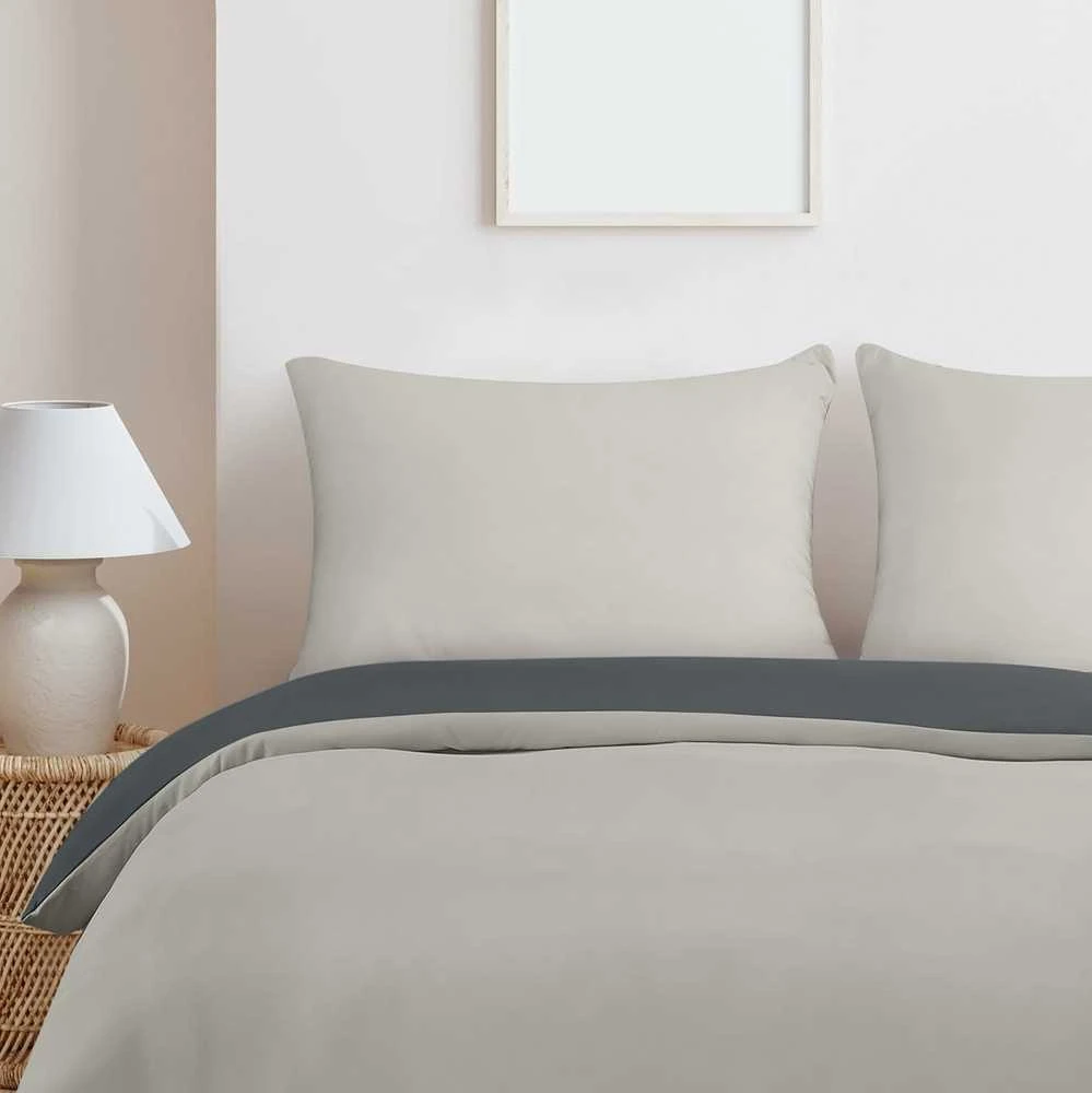 Utopia Bedding mikrofibros patalynės komplektas 200 x 200 cm su 2 pagalvių užvalkalais, tamsiai ir šviesiai pilkas