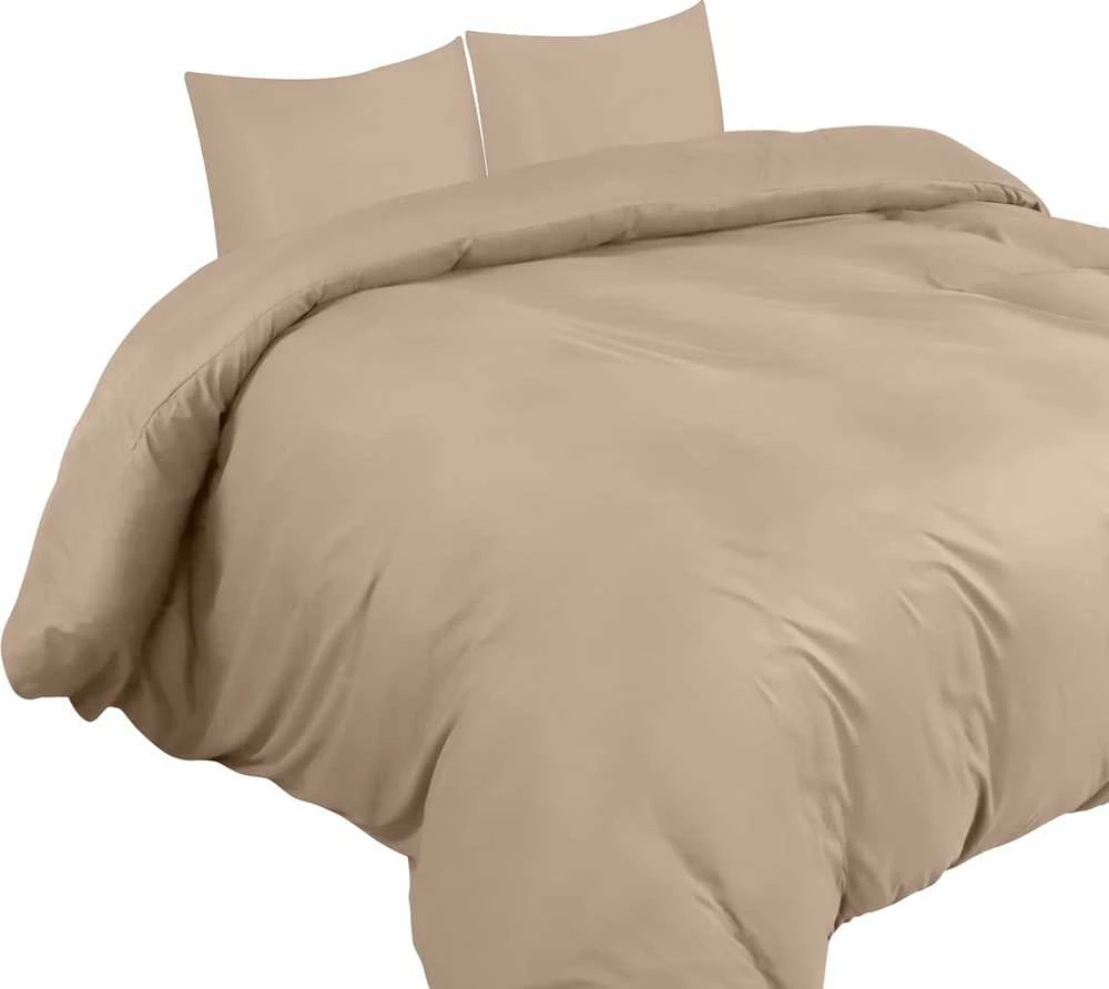 Patalynės komplektas Utopia Bedding mikrofibros poliesterio patalynės užvalkalų komplektas 200 x 200 cm, 2 pagalvių užvalkalai 80 x 80 cm, smėlinis
