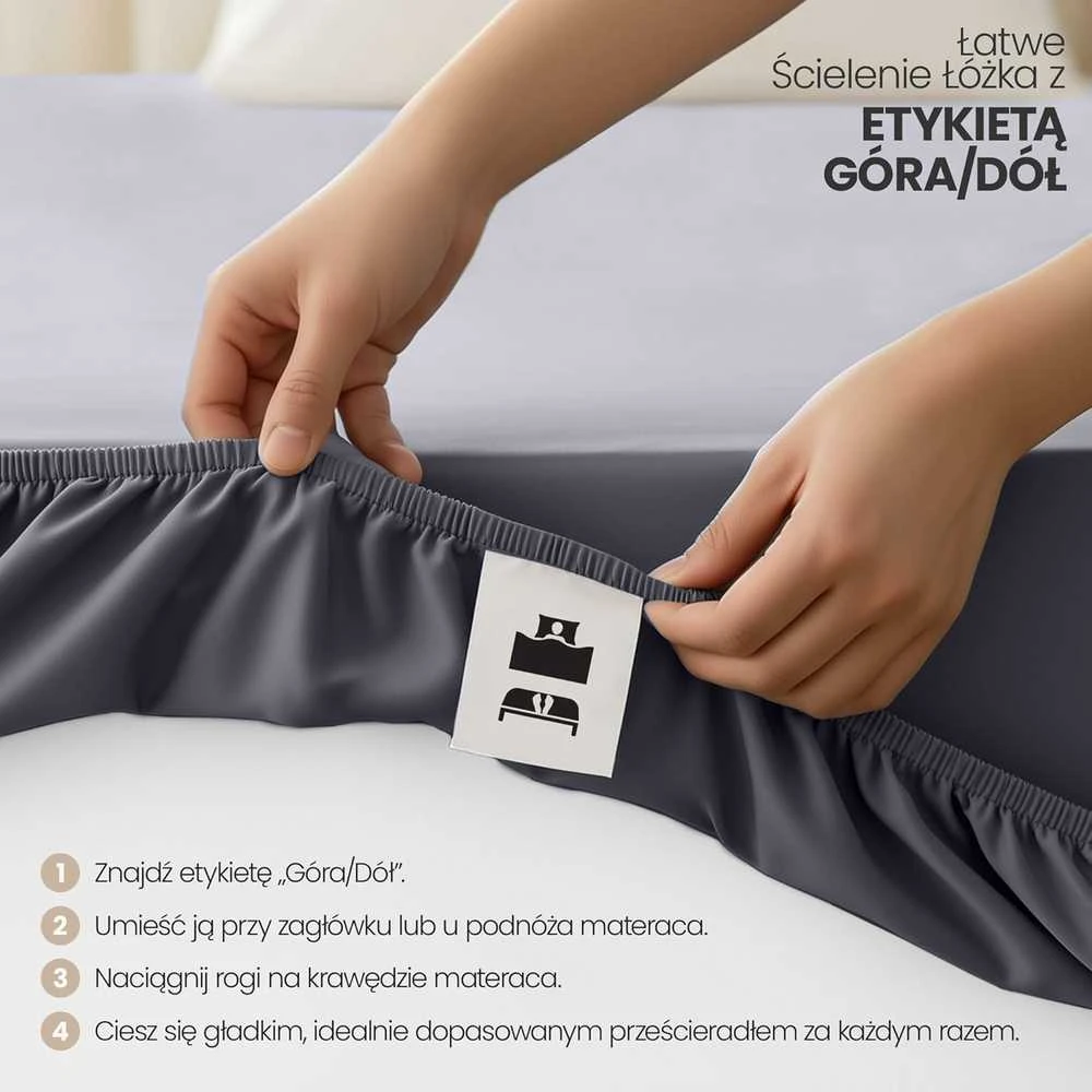 Utopia Bedding paklodžių su guma komplektas, 180 x 200 cm, 2 vnt., mikropluoštas, 35 cm gylio, pilka, OEKO-TEX sertifikuota