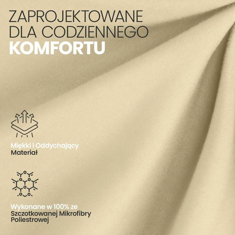 Utopia Bedding paklodžių su guma rinkinys 2 vnt., mikropluoštas, 180 x 200 cm, 35 cm kišenė, smėlio spalvos