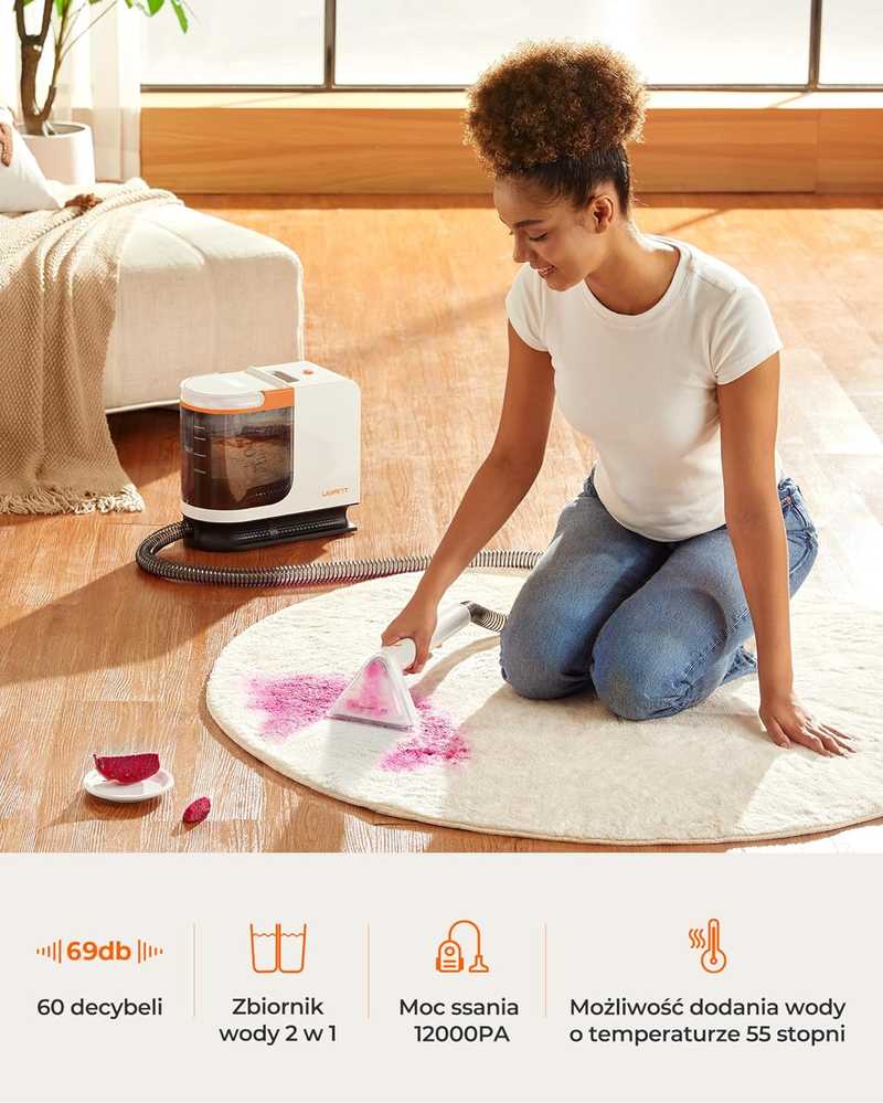 UWANT B200-SE 12000Pa 450W plovimo dulkių siurblys – baltas