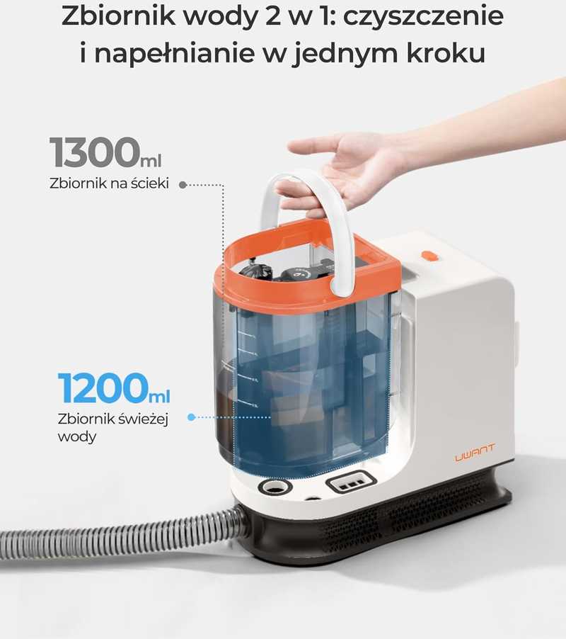 UWANT B200-SE 12000Pa 450W plovimo dulkių siurblys – baltas