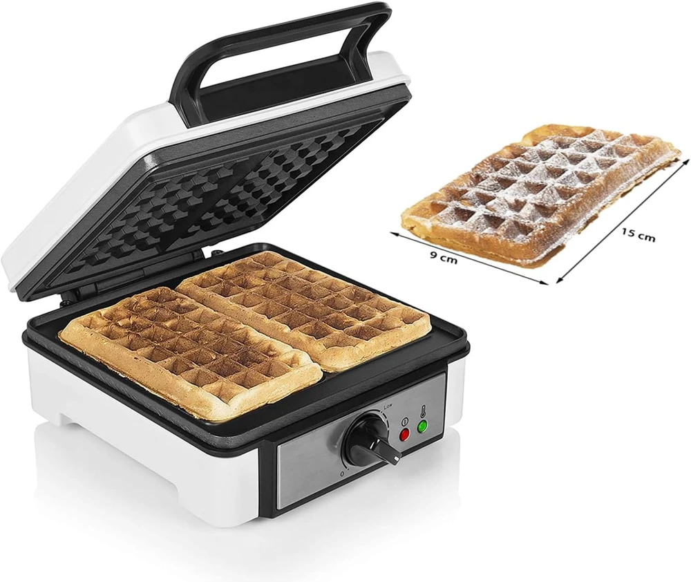 Vaflinė Princess Waffle makers 132397 Baltas, 1200 W, Rectangular, Vaflių skaičius 2