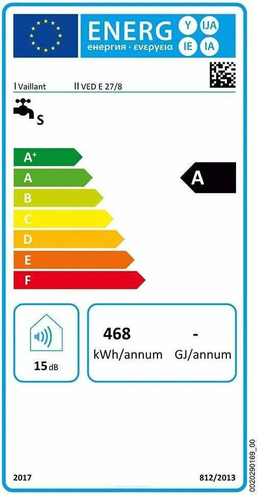 Vaillant elektrinis vandens šildytuvas 21 kW IP25, 400 V, Ved E 21/8