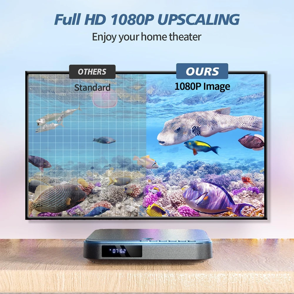Vaizdo grotuvas Desobry mini DVD grotuvas televizoriui su HDMI, USB/TF, 1080p, MD115B