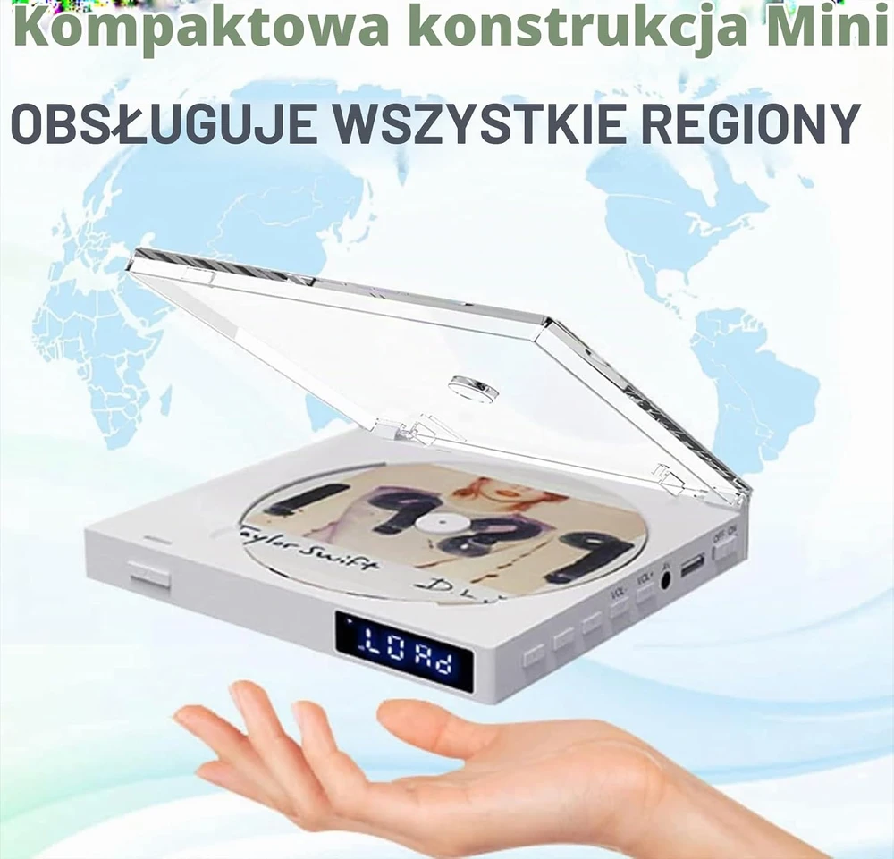 Vaizdo grotuvas MAITE mini DVD grotuvas televizoriui su HDMI ir RCA, 1080p, visų regionų GI-QT9E-ZDU6