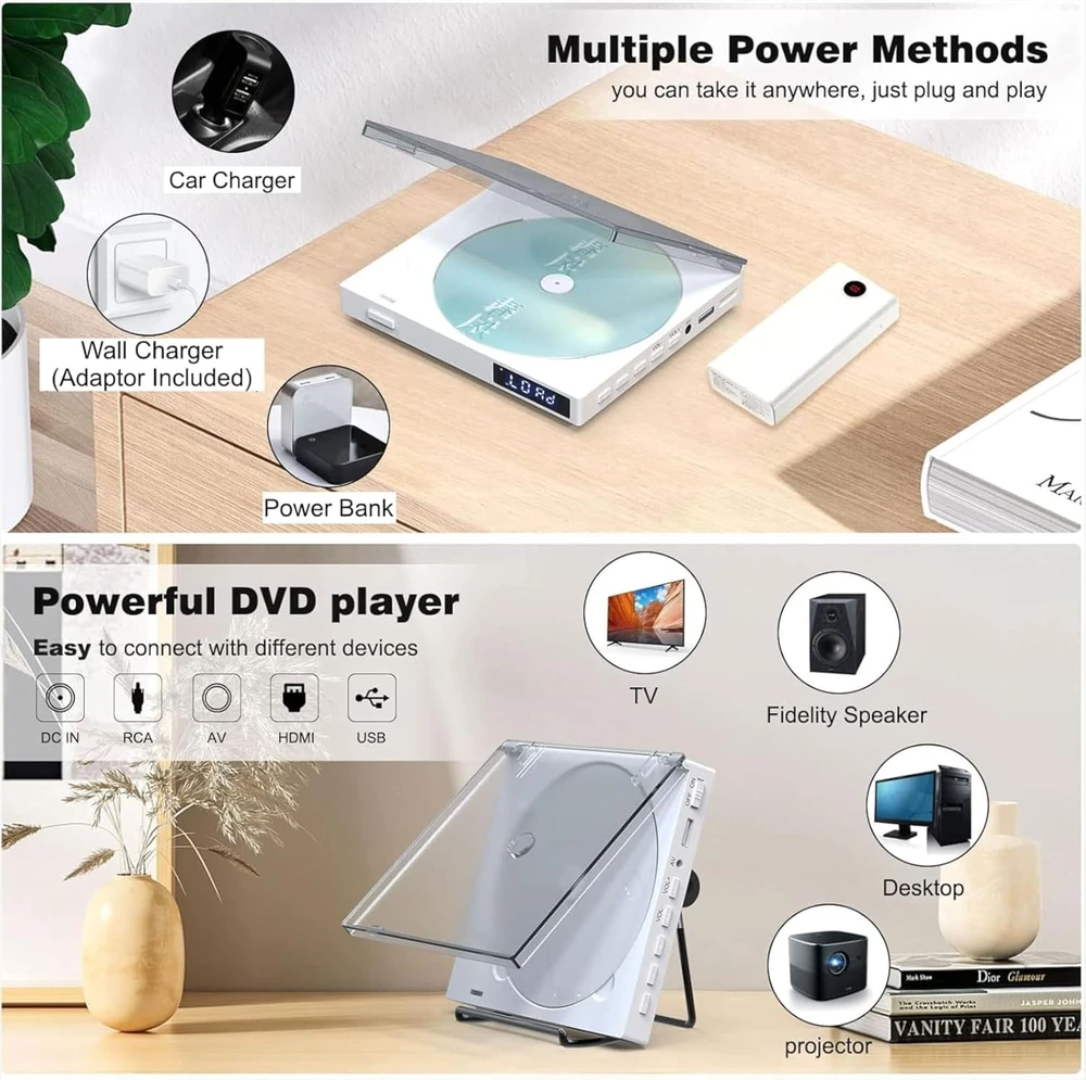 Vaizdo grotuvas MAITE mini DVD grotuvas su HDMI, USB ir kelių regionų palaikymu 01dvd98157