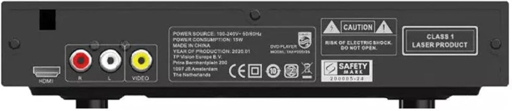 Vaizdo grotuvas Philips DVD grotuvas TAEP200/12 CD, CD-R/RW, DVD, DVD+R/RW, DVD-R/RW, DivX, JPEG, MP3, WMA, HDMI išvestis, USB įvestis, 12 bitų/108 MHz